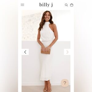 White maxi linen dress Billy J